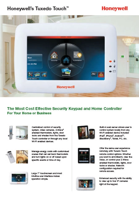 Honeywell Tuxedo Colour Touch Code Pad